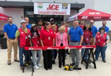 Hanover Welcomes Costello’s Ace Hardware: The ceremonial ribbon-cutting was performed with a chainsaw