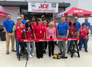 Hanover Welcomes Costello’s Ace Hardware: The ceremonial ribbon-cutting was performed with a chainsaw