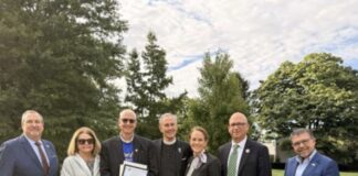 Madison Rotary Erects Peace Pole in James Park
