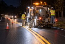 Route 181 Striping and Rumble Strip Installation Friday Night in Jefferson Township