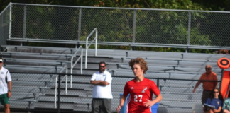 Coe Scores Twice as Parsippany Defeats Mountain Lakes, 5–1 Marcus Coe runs upfield during Parsippany's 5-1 victory over Mountain Lakes