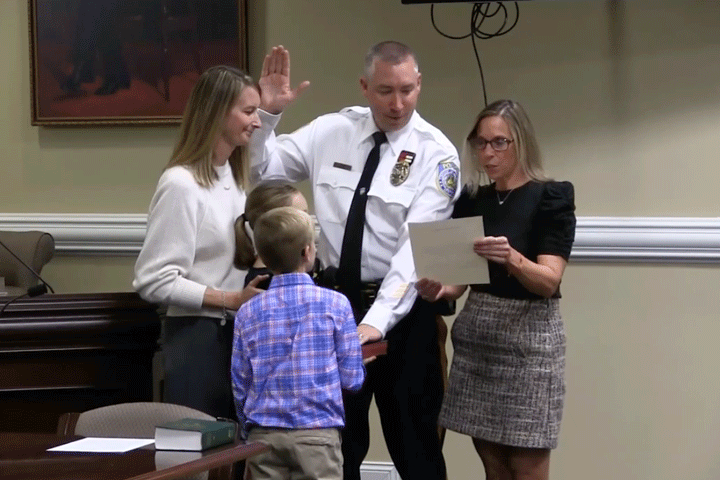 Hanover Township Police Administer Oath to Four Officers – Morris Focus